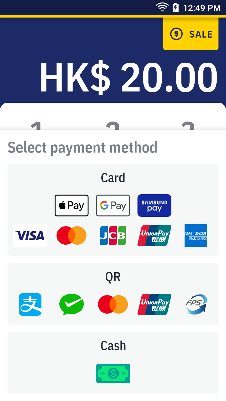 select payment method